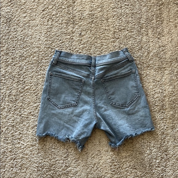 Express Mid Rise Blue Jean Shorts - Picture 2 of 3